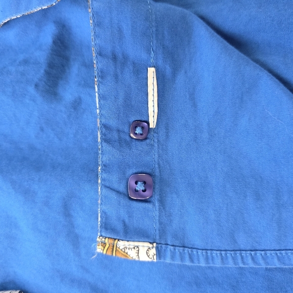 Cinch Western Shirt Men's Large Blue Paisley Trim Pearl Snap Long Sleeve Rodeo - Picture 6 of 10